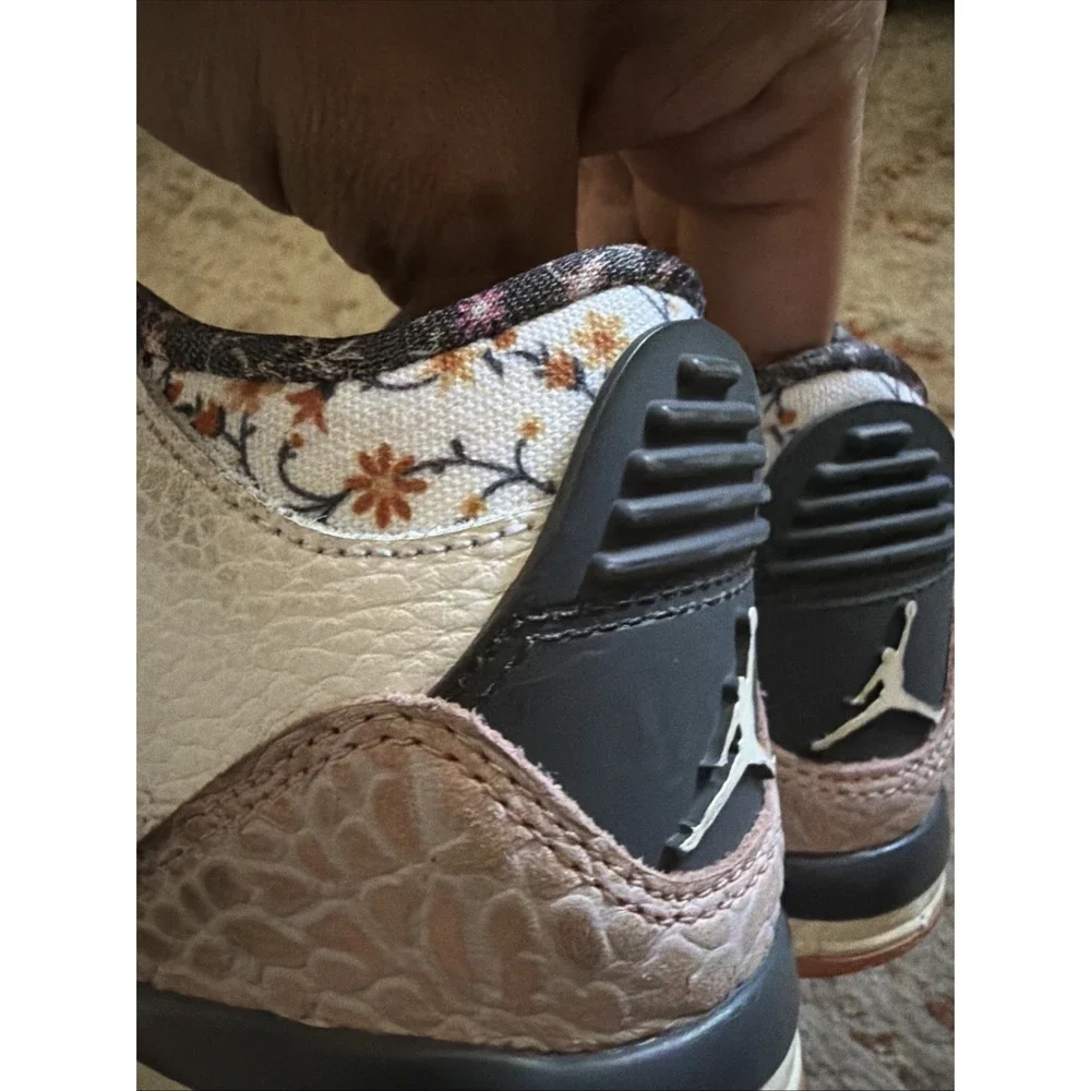 Nike Air Jordan 3 Retro Vintage Floral FQ9175-100 Toddler Baby Size 10C